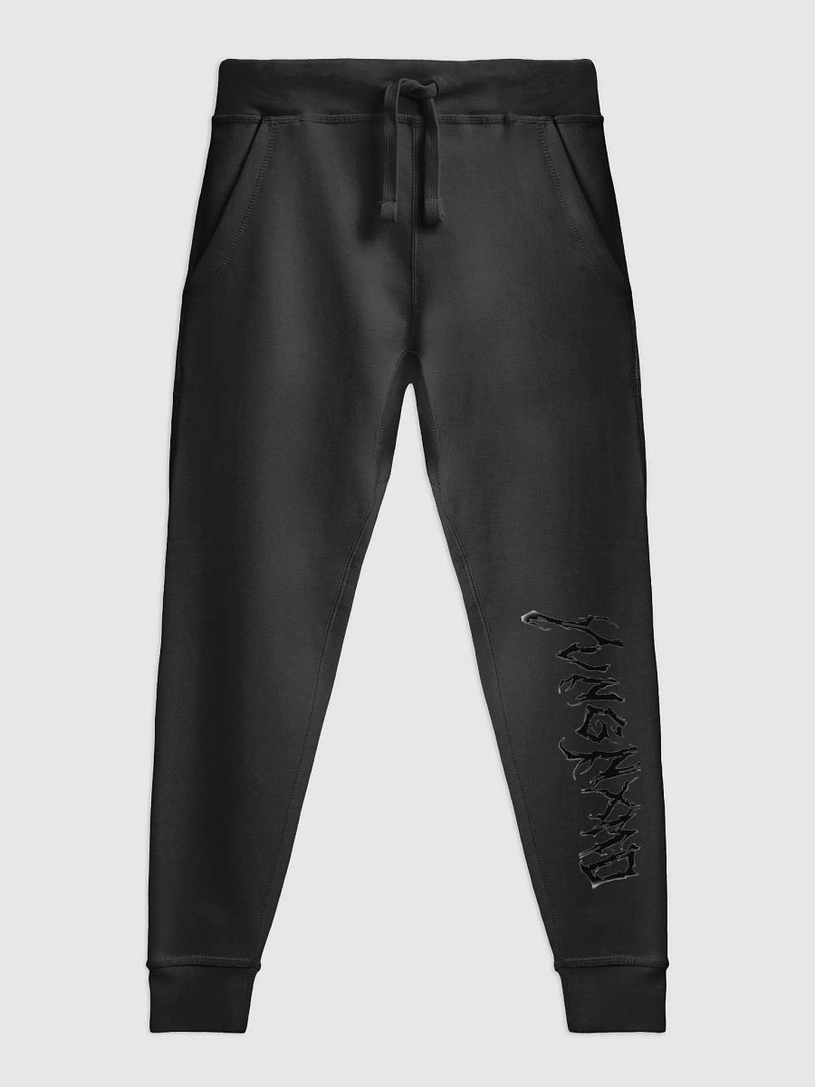 YvngNxmd Black Script Logo SweatPants product image (1)