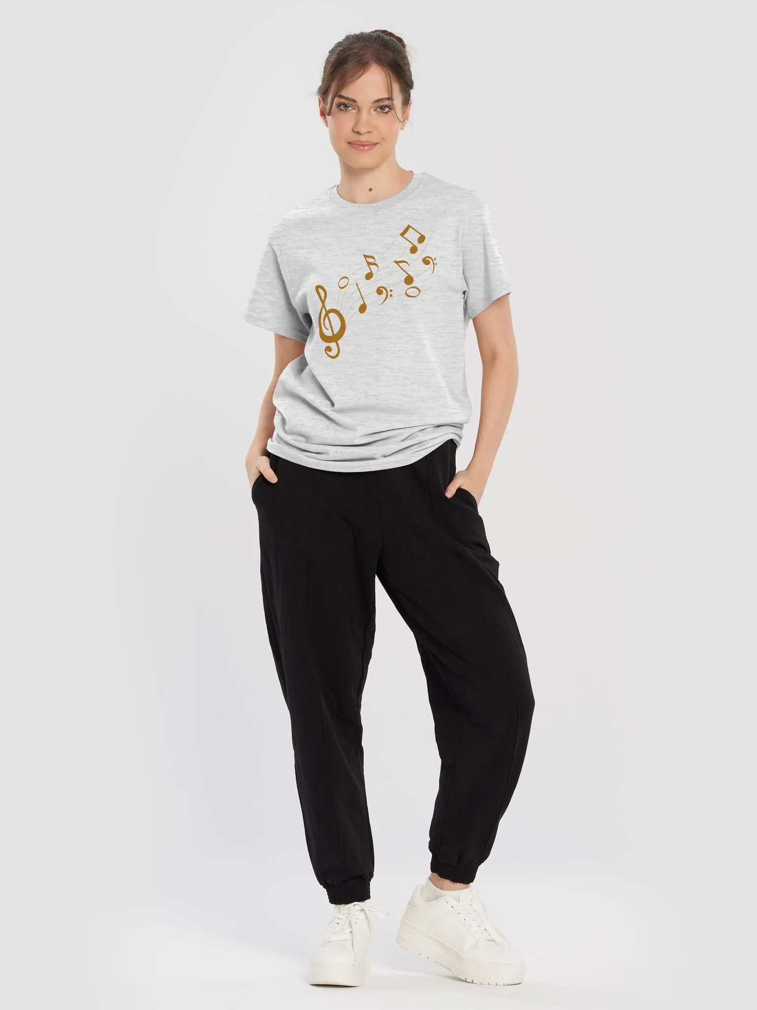Musical Notes Treble Clef T-Shirt product image (49)