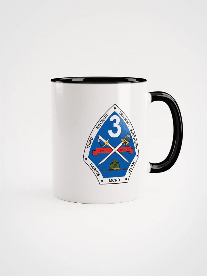3rd Recruit Training Battalion Parris Island: Coffee Cup White Exterior/Black Interior product image (1)