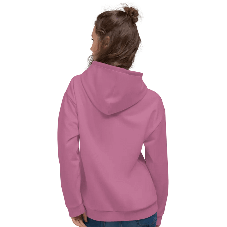 Plain Medium Dark Carnation Pink True Summer Unisex Recycled Polyester Heavyweight Premium Hoodie by Treasure Pie product image (10)