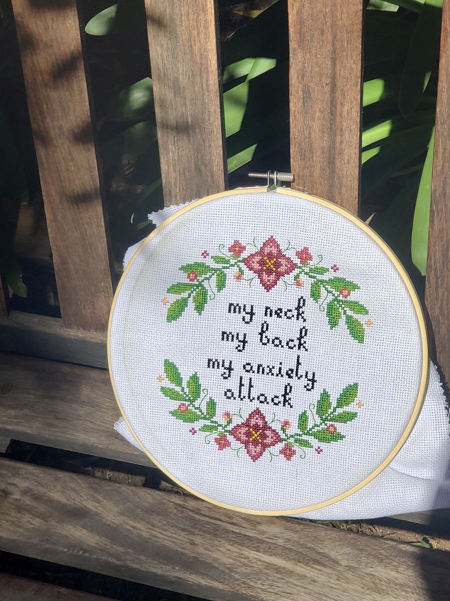 My Neck My Back My Anxiety Attack - Cross Stitch Pattern product image (2)