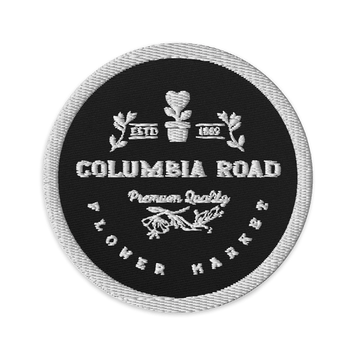 Columbia Road Market Embroidered Patch (Black/White Circle) product image (1)