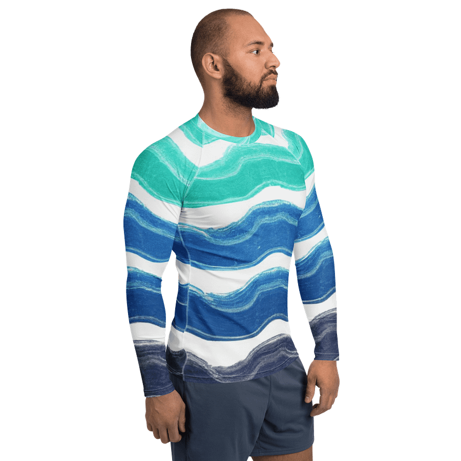 Sun-Proof Men's Rash Guard: Coastal Blue product image (4)