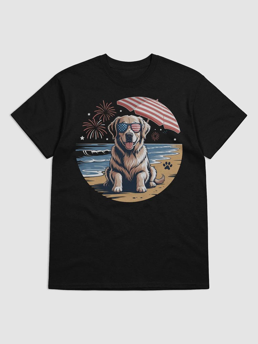 Patriotic Retriever Pup Beach Party T-Shirt product image (3)