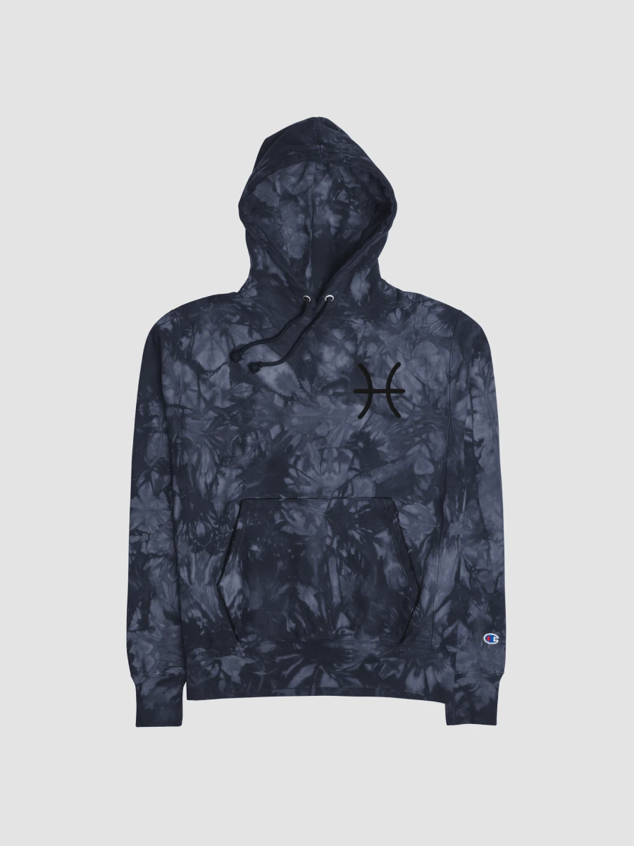 Pisces Navy Champion Tie Dye Hoodie product image (2)