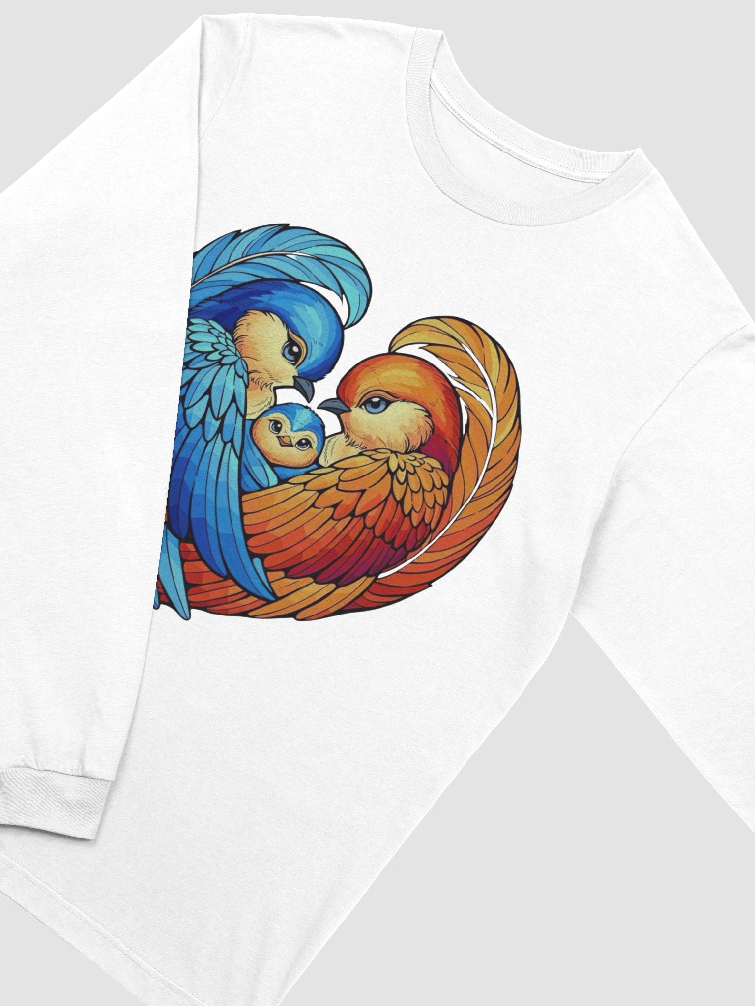 Vibrant Bird Family Long Sleeve T-Shirt product image (2)
