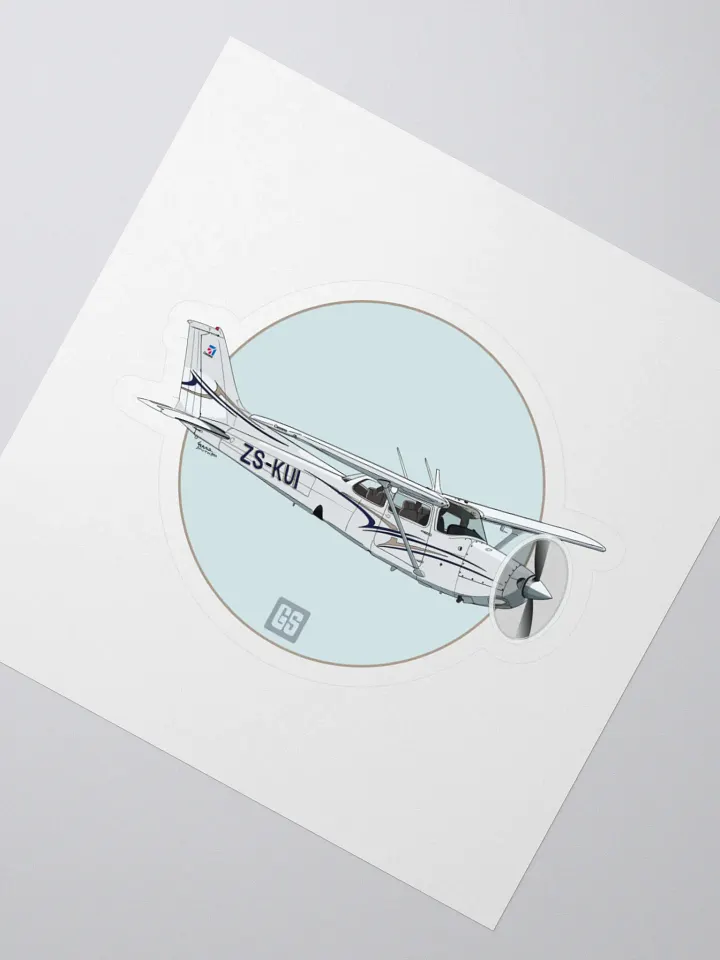 Cessna 172 RG Kiss Cut Sticker Aviation Art product image (2)