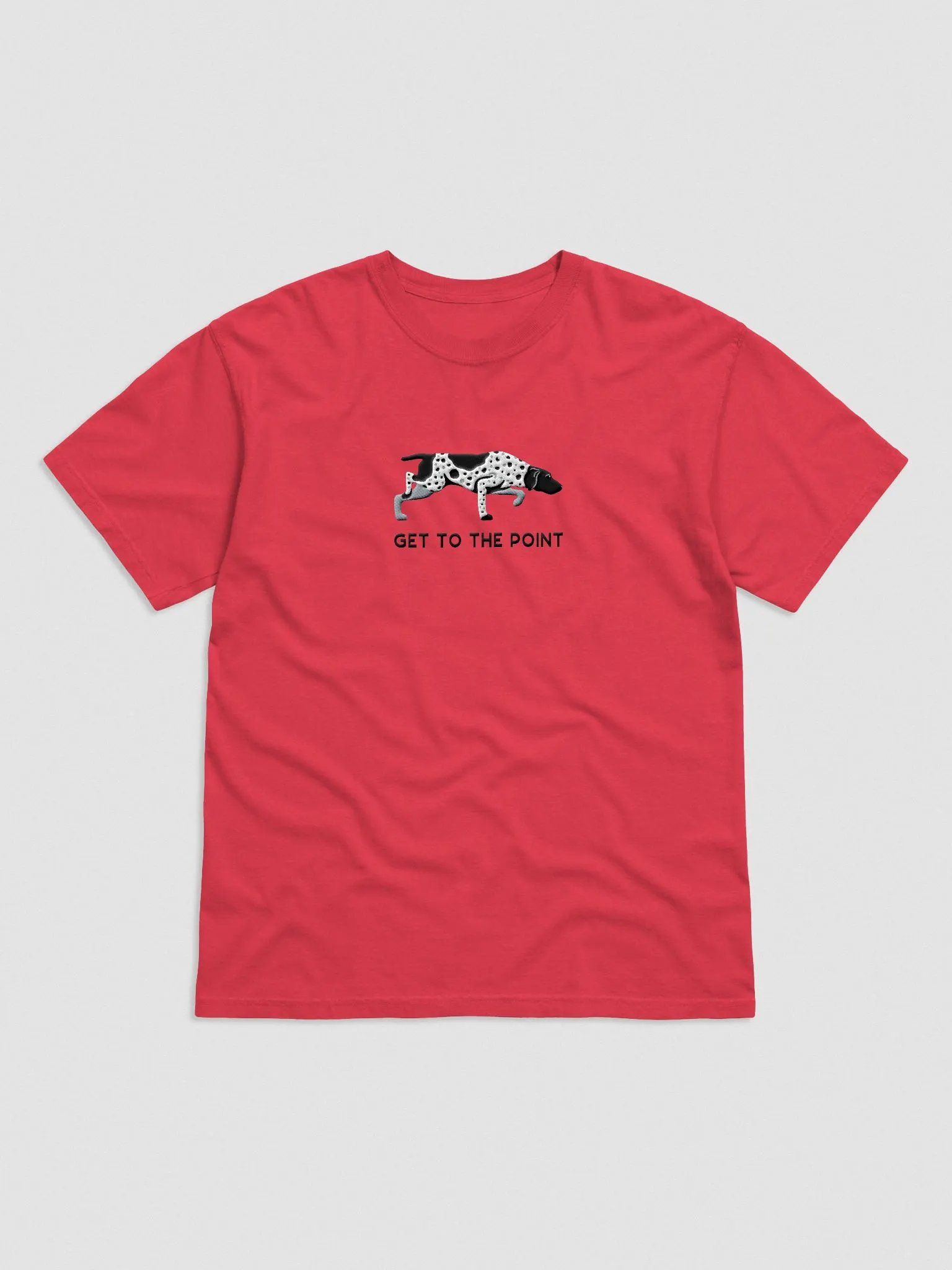 Get to the Point T-Shirt(Embroidered) of a German Shorthaired Pointer(Black Roan) product image (4)