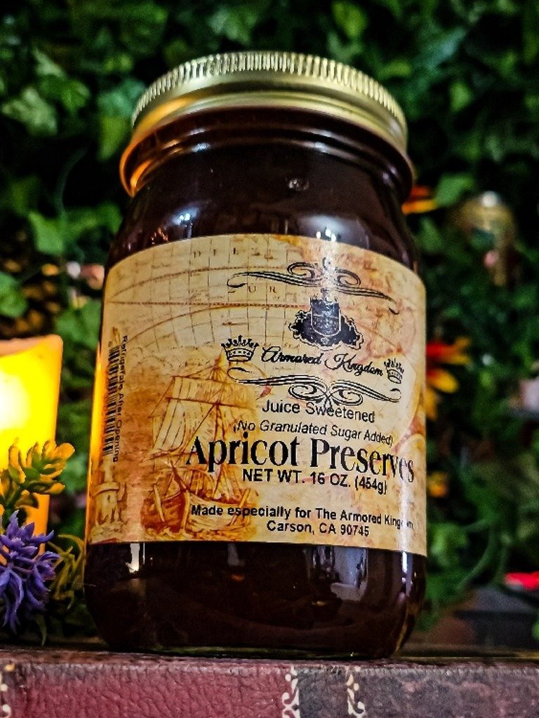 The Armored Kingdom Apricot Jam Preserves 16oz Gourmet Sweet & Tangy Harmony Royal Delight product image (2)