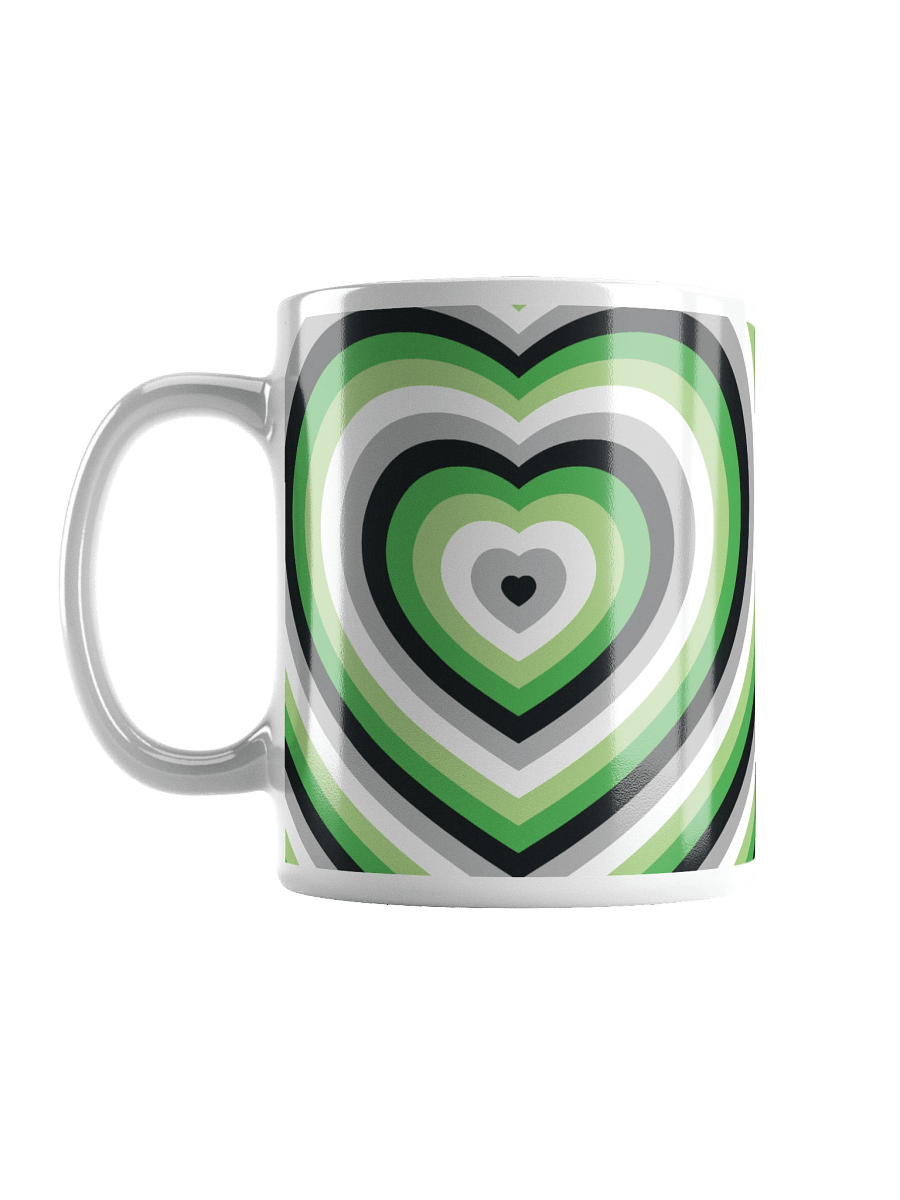 Aromantic Pride Hearts Mug (Right-handed) product image (1)
