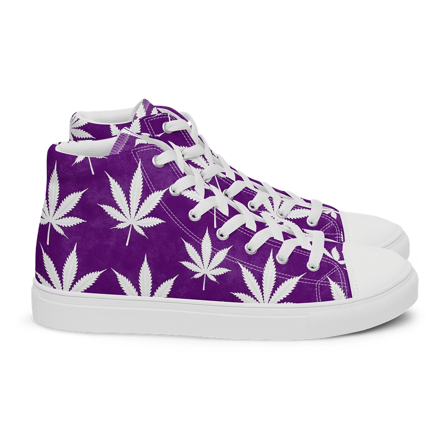 Purple Haze Women's High Top Canvas Shoes product image (2)