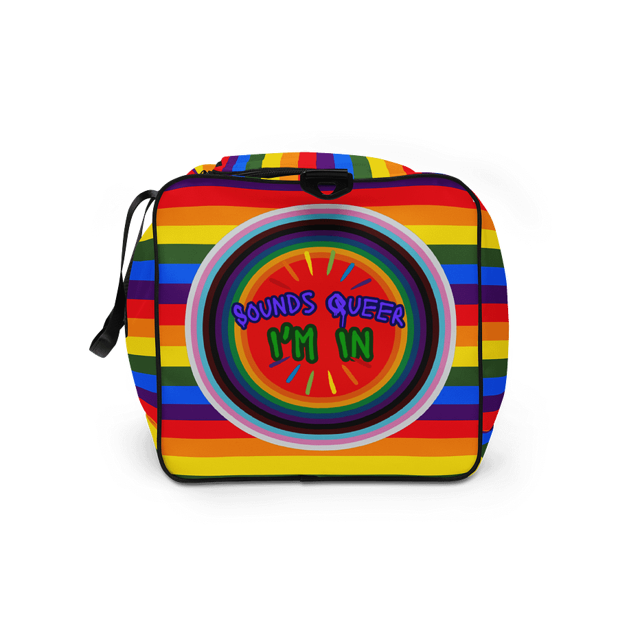 LGBTQIAP2S+ 2025, Sounds Queer I'm In, Duffel Bag product image (9)