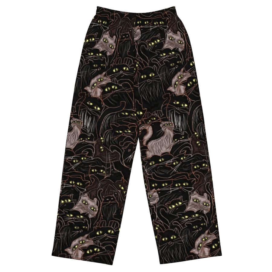 Black Cats Pattern Wideleg Pants product image (2)