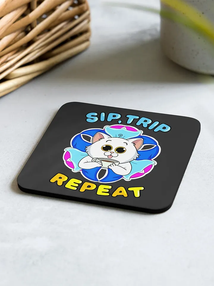 Sip, Trip, Repeat Cork-back Coaster product image (1)
