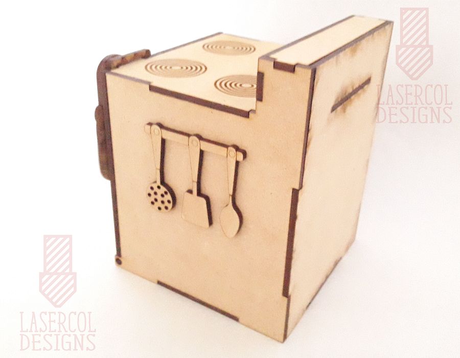 Oven Shaped Box - Laser Cut Files product image (7)