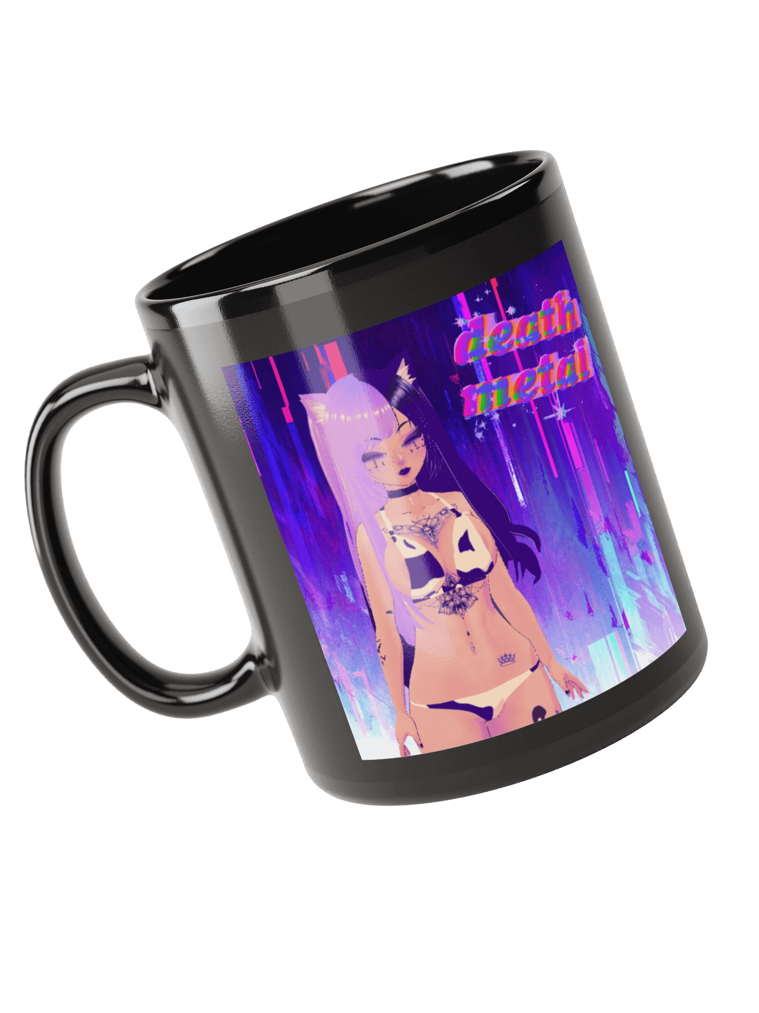 Kawaii Death Black Glossy Mug product image (3)