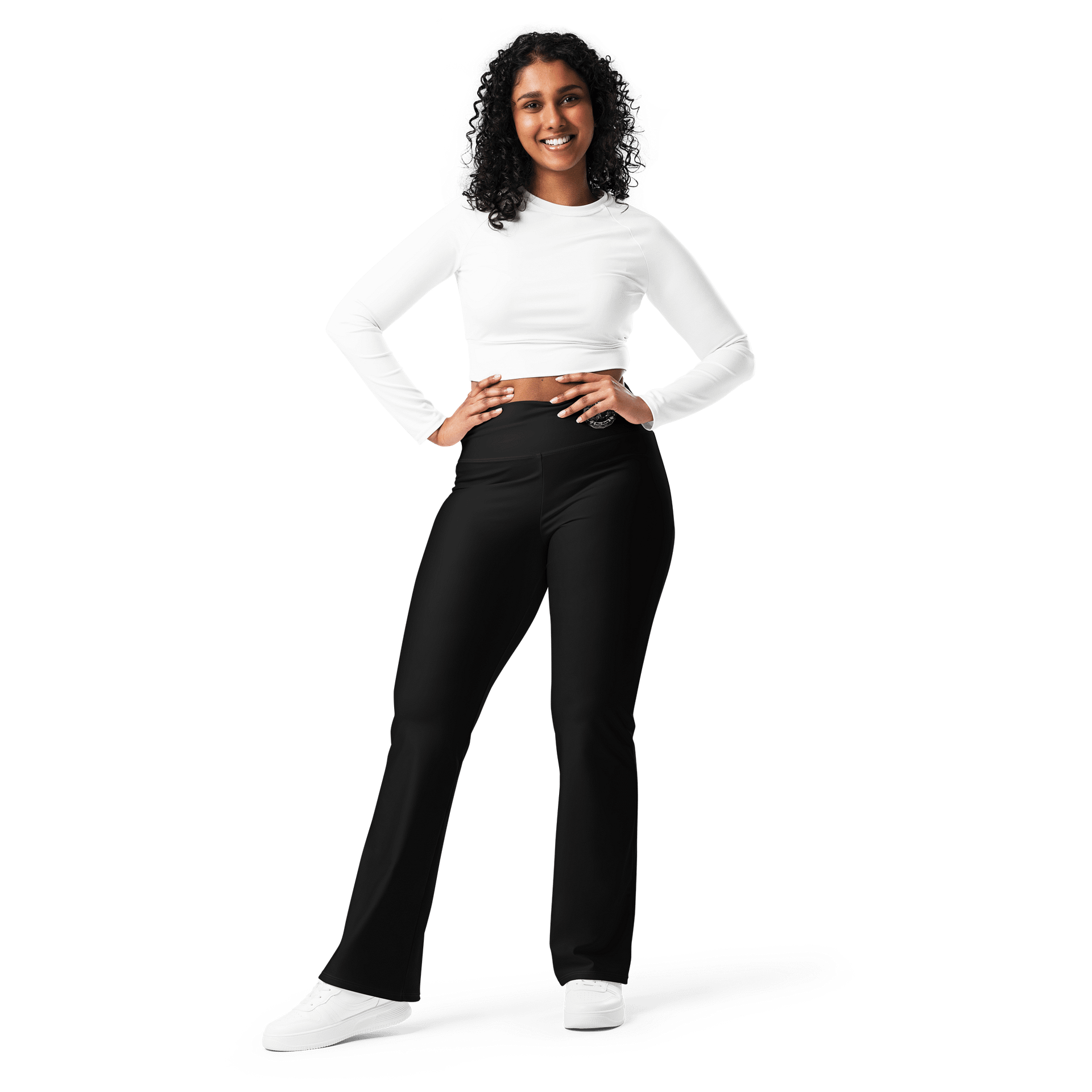 Minimalist B&W Miss Shorty Flare Leggings product image (10)