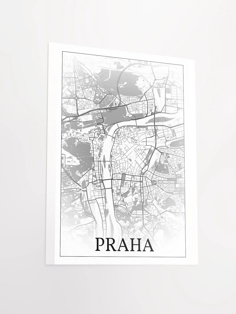 Praha, Czechia, city map print product image (11)