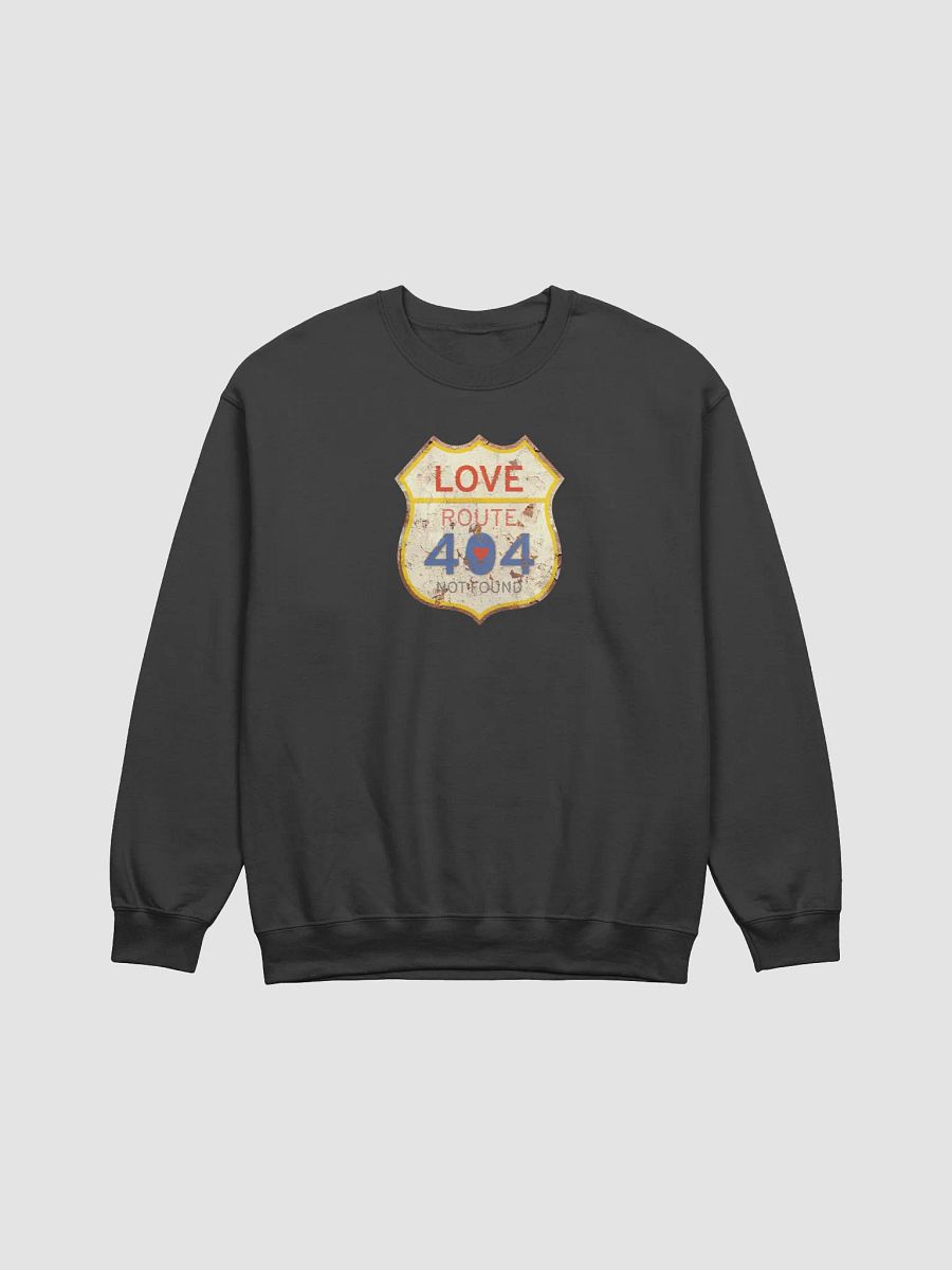 Vintage Love Route 404 Not Found Sweatshirt (Front Print), Cozy Crewneck, Perfect Gift for Road Trip Lovers, Casual Fashion, Unisex Sweater product image (2)