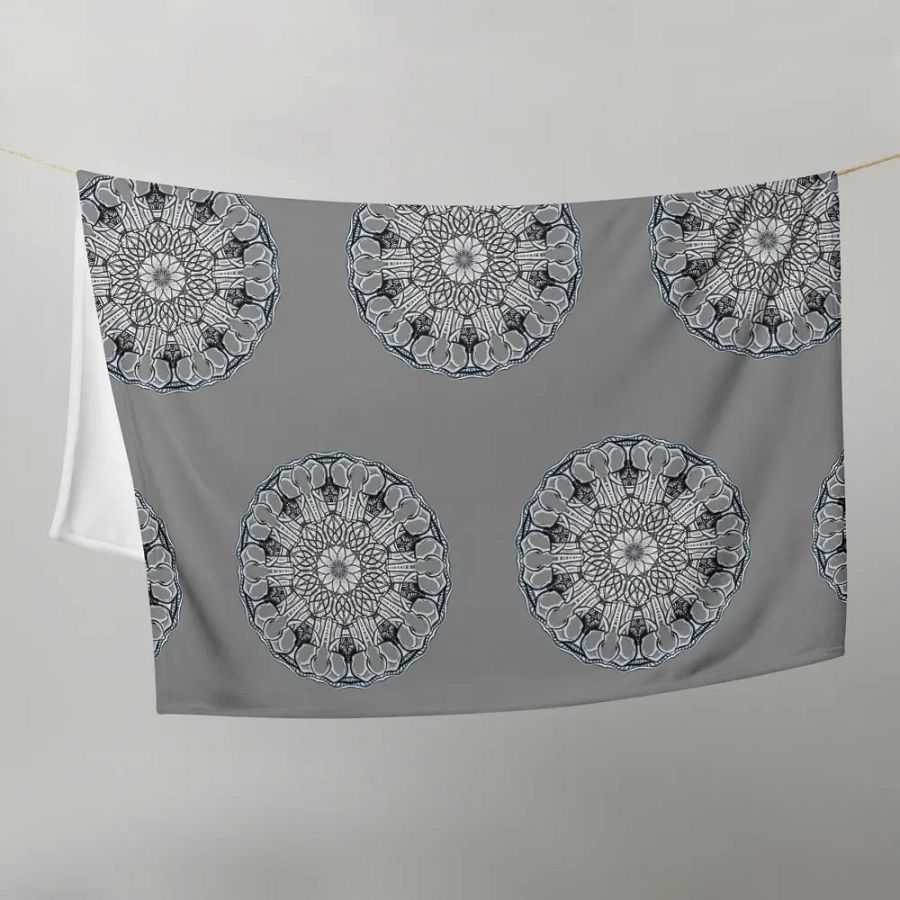 Ornate Floral Delight Throw Blanket product image (2)