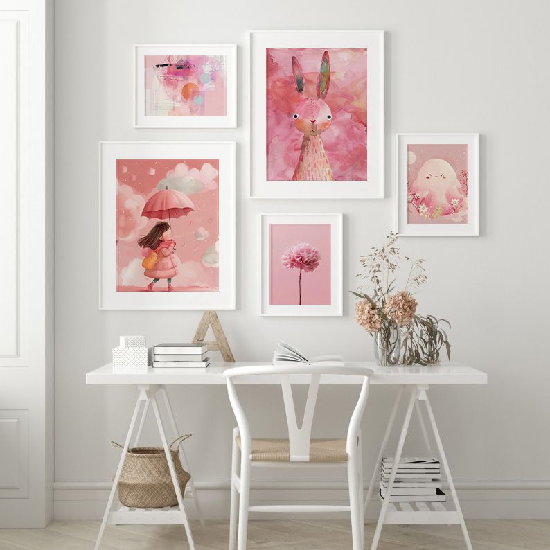 Coquette Gallery Wall Set of 22 DIGITAL Pastel Pink Prints product image (8)