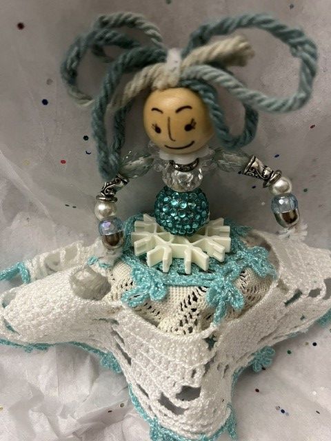 Turquoise Princess w/ Double Antique Lace/Linen Skirts product image (1)