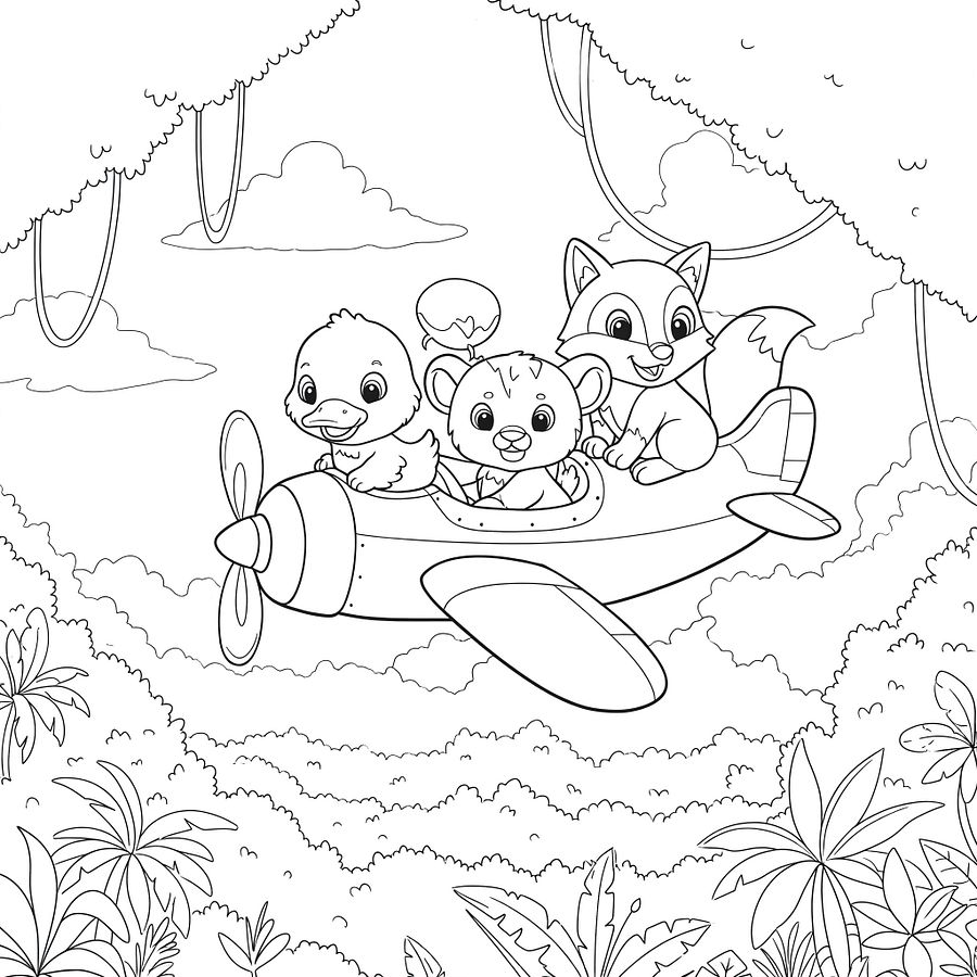 Jungle to City Adventure Coloring Book product image (6)