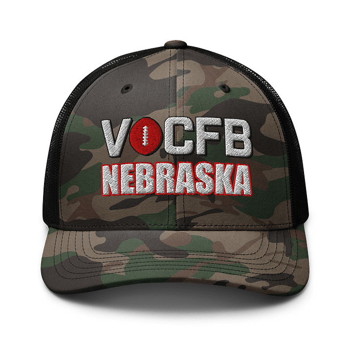 Nebraska VOCFB Camo Trucker Hat product image (1)