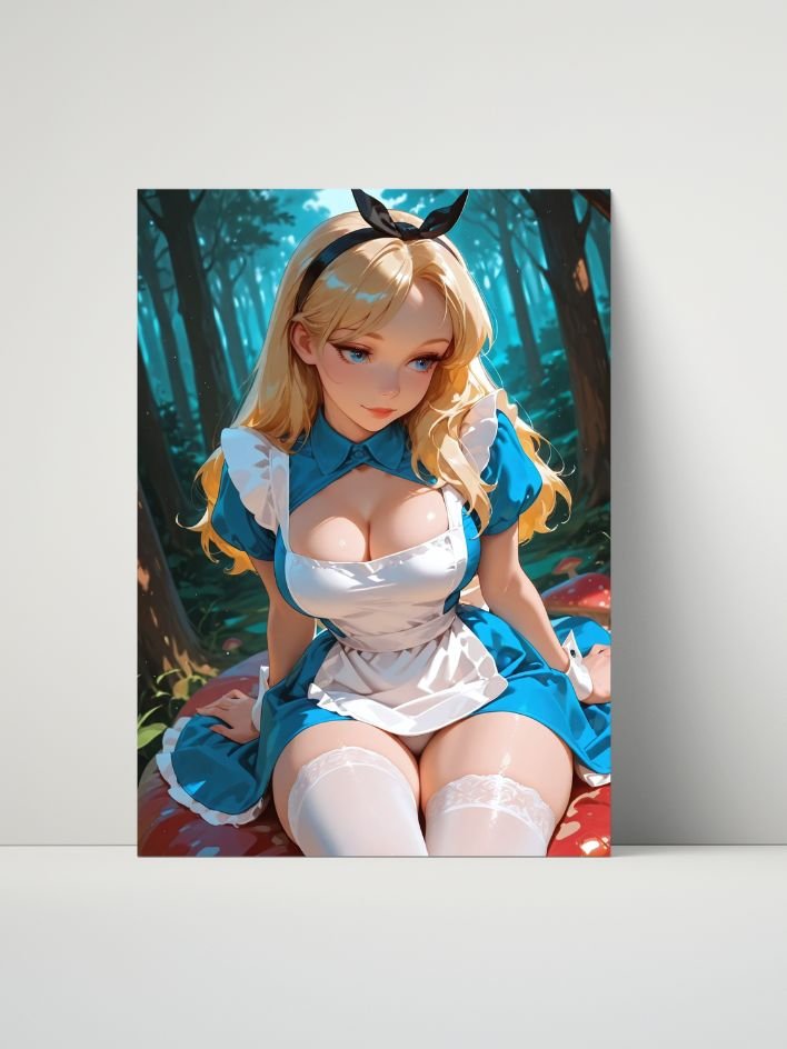 Wonderland Alice Enchanted Meadow – 8x10 Metal Print product image (1)