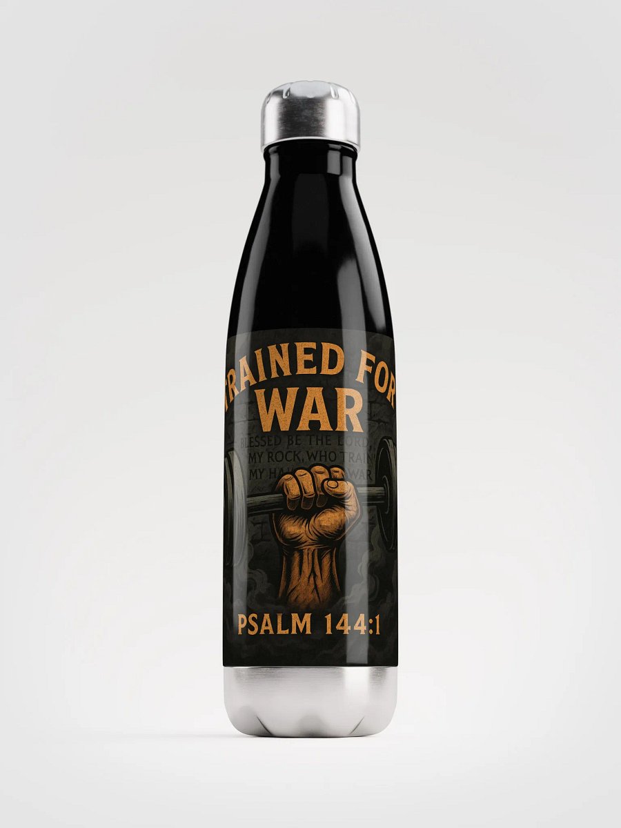 Trained for War water bottle product image (1)
