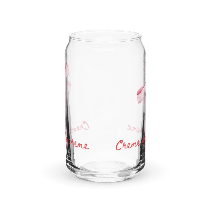 Creme De La Creme Girly Print Glass Can Cup With Or Without Lid product image (2)