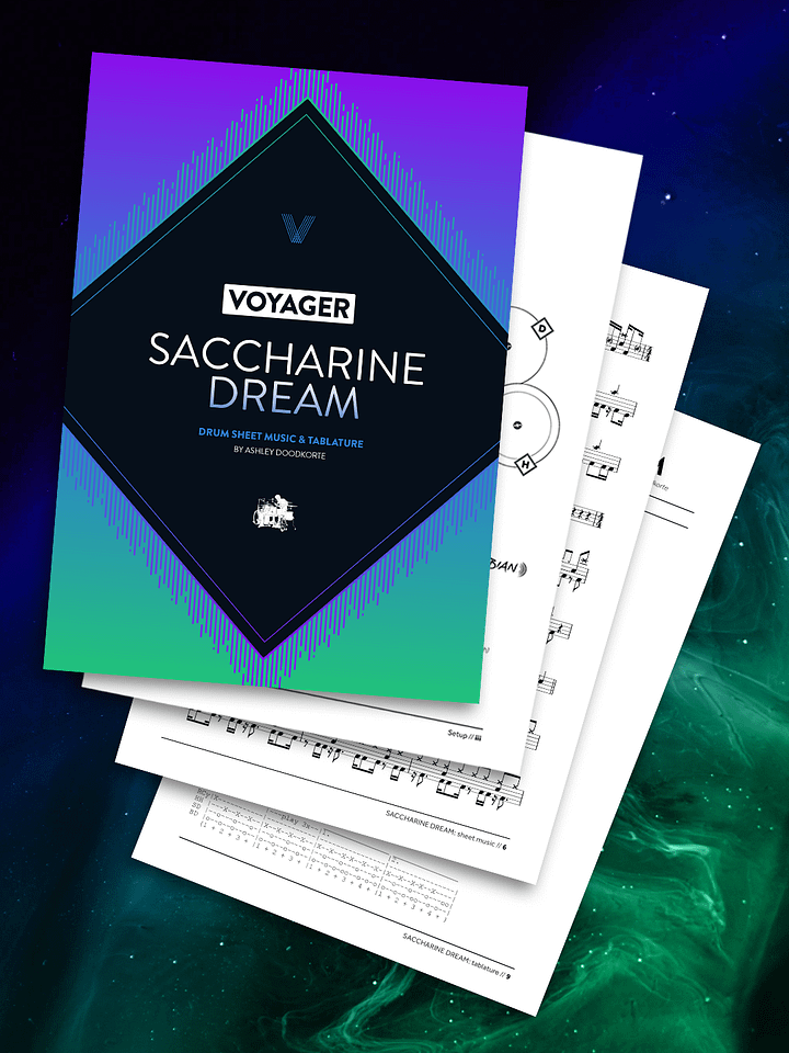 Voyager – SACCHARINE DREAM Drum Transcription product image (1)