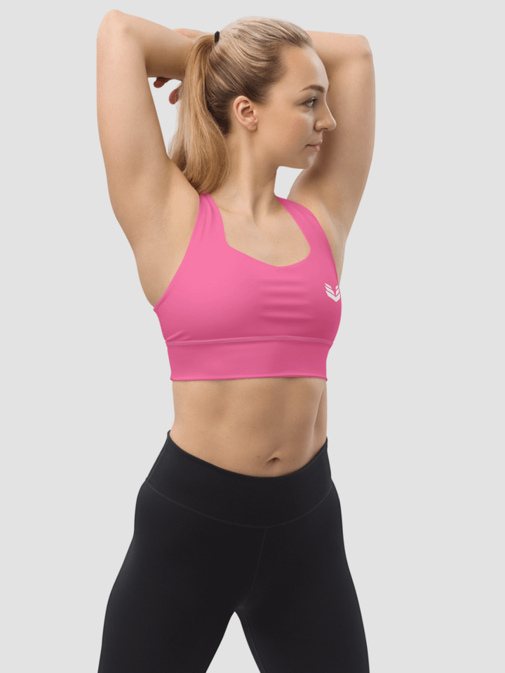 Longline Sports Bra - Blazing Pink product image (1)
