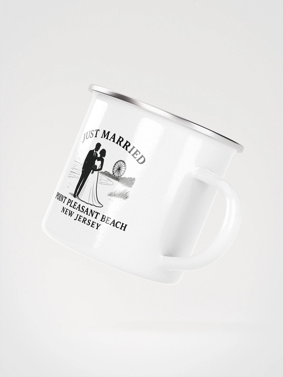 Point Pleasant Beach NJ "Just Married" Enamel Wedding Mug product image (3)