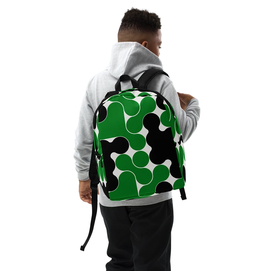 Green & Black Circles All-Over Print Minimalist Backpack product image (9)