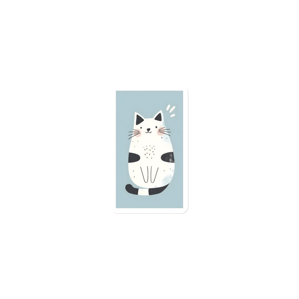 Purrfectly Chubby Charming Cat - Die-Cut Magnet product image (1)