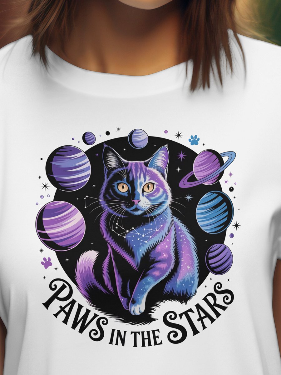 Galactic Feline Cosmic T-Shirt product image (1)