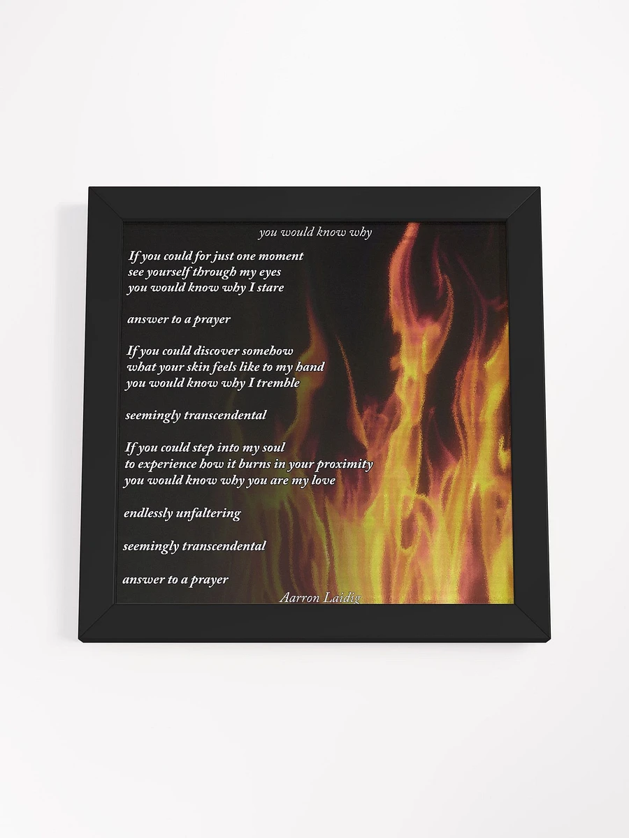 You would know why framed poem product image (8)