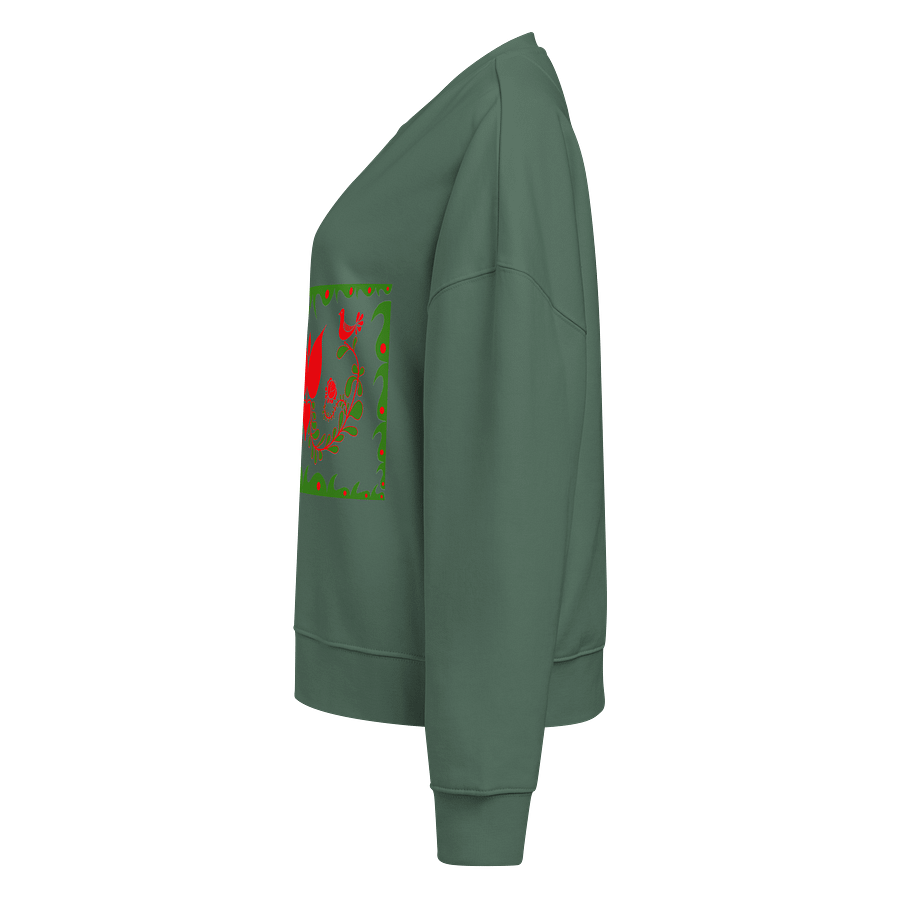 Hungarian Lovebirds and Florals Organic Sweatshirt product image (3)