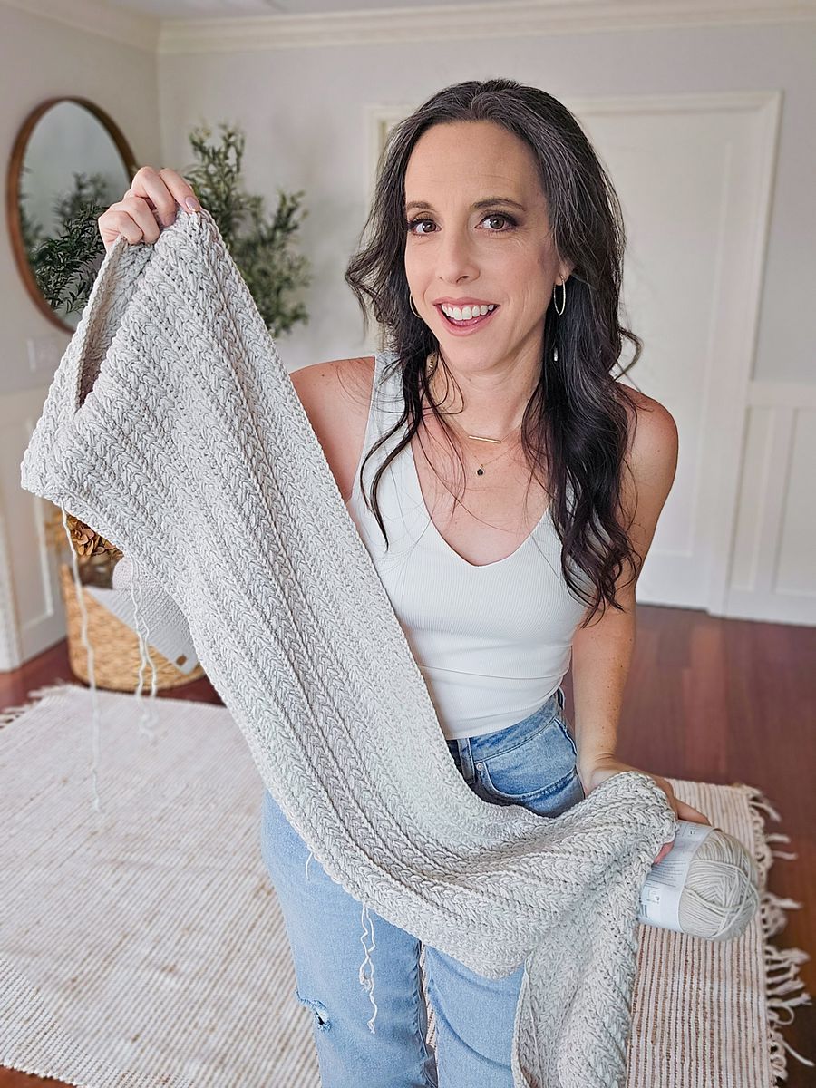 Winter Wheat Sweater Scarf Crochet Pattern (XS-5X) product image (9)