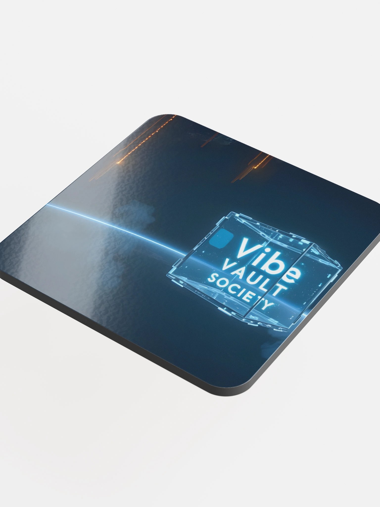 Glowing Blue Vibe Vault Coaster product image (4)