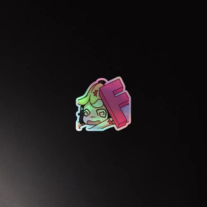 F Holographic Sticker product image (4)