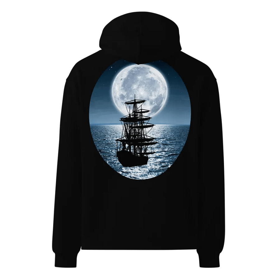 Pirate ship at night hoodie product image (2)