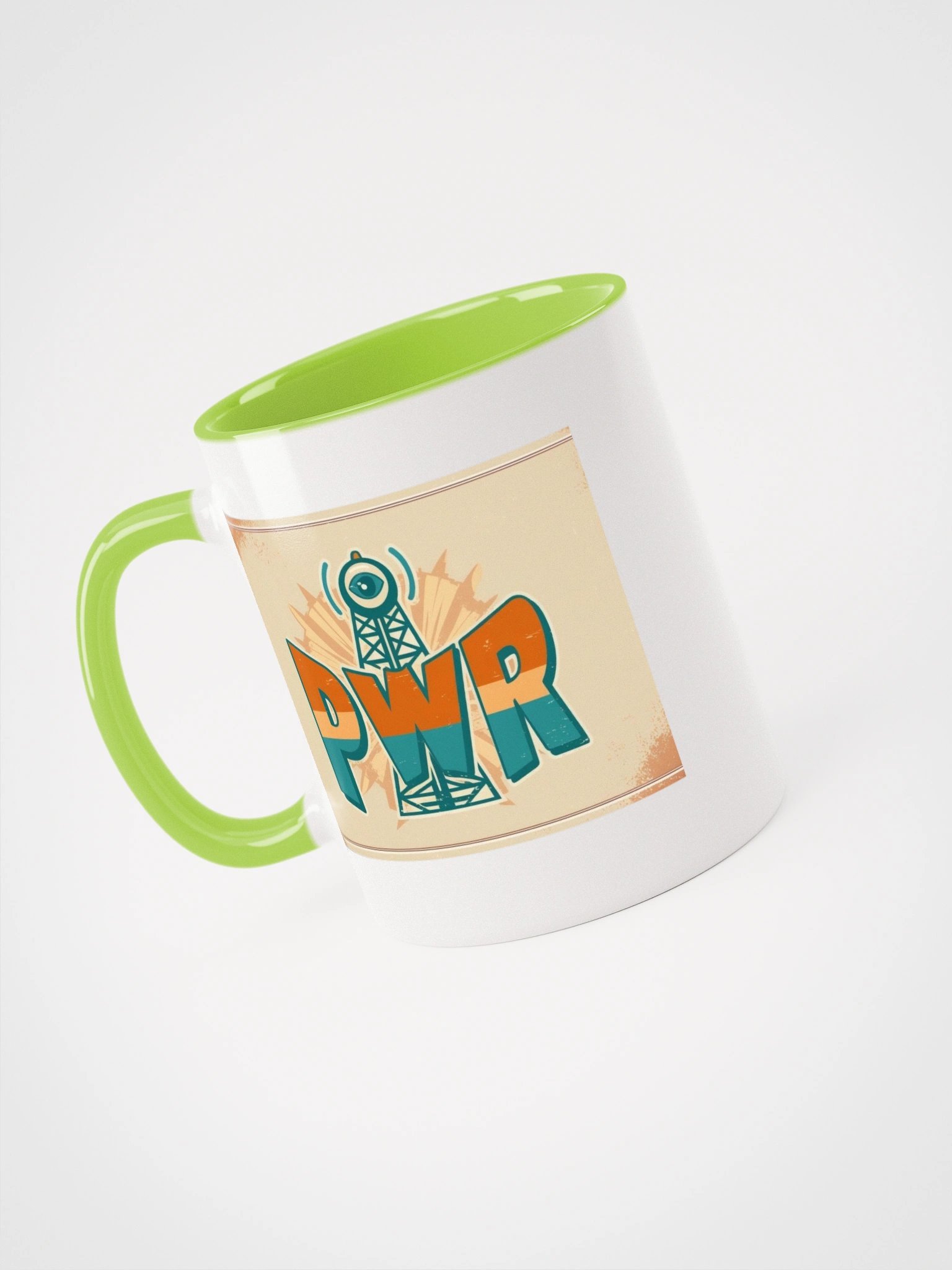 Green PWR Radio Radiating Eye Mug product image (3)