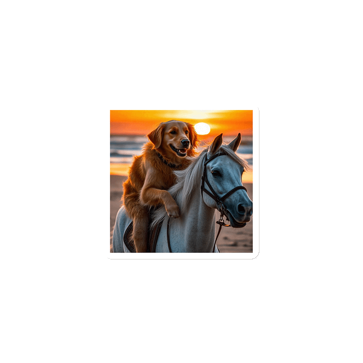 Dog Riding Horse Magnet product image (1)