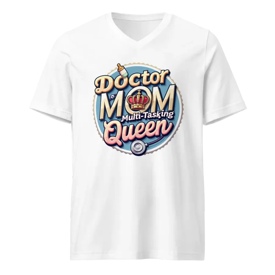 doctor mom, Queen of Multitasking V-Neck Tee product image (5)
