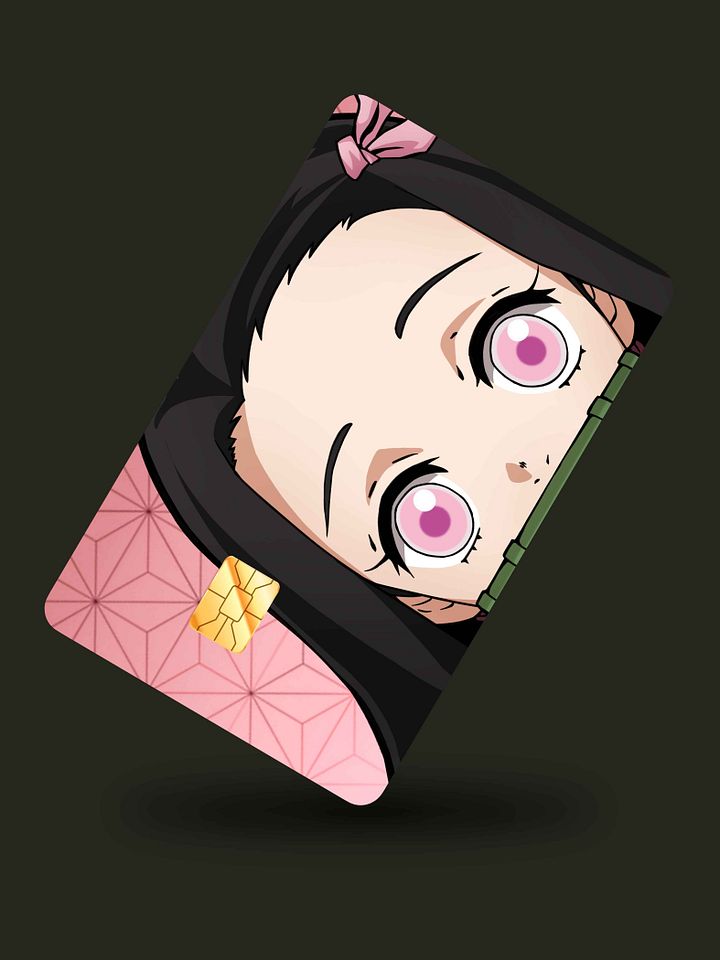 Peeking Nezuko Card Skin (Holographic) product image (1)