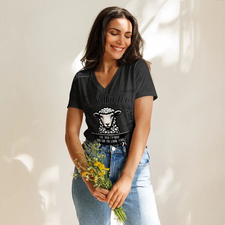 The One Found Sheep Vintage V-Neck Tee product image (2)