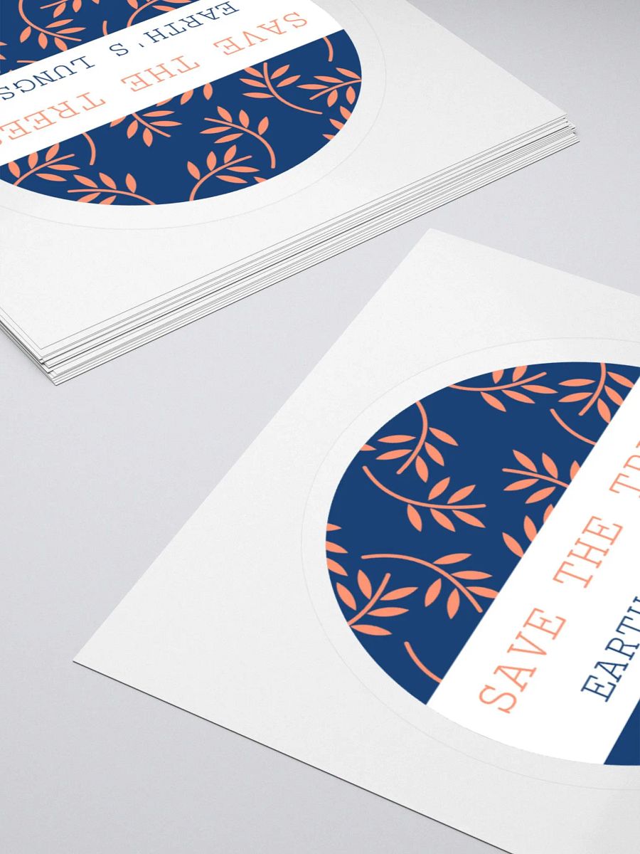 save the trees, earth's lungs. Kiss Cut Stickers product image (12)
