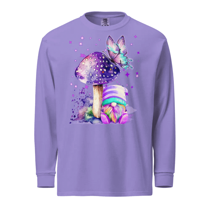 Whimsical Gnome Dreams Heavyweight Long Sleeve tee product image (1)